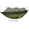 Förvaringspåsar Portable Outdoor Camping Tent Hängmatta med myggnät 210t Nylon 2 Person Canopy Parachute Hängande sovande Swing Bed # 20