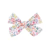 New Cotton Hair Bow Clips Cute Baby Girls BB Boutique Hairpin Polyester Barrette Headwear Kids Hair Acesssories 12 Colors