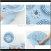 Mats Aessories & Garden55Cm Round Shape Solid Color Bath Home Non-Slip Door Floor Mat Cushion Carpet Foldable Shower Pad Bathroom Supplies Dr