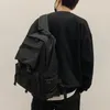 배낭 패션 간단한 디자인 캐주얼 블랙 여성을위한 남성 캔버스 방수 대용량 학교 여성 여행 가방