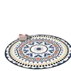 Carpets European Style Retro Round Rugs Home Bedroom Geometric Line Living Room Decor Floor Mats Leisure Area Rug