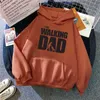 The Walking Dad Print Man Sweatshirt Polaire Lâche Oversize Pull à capuche Hommes Vintage Dessins animés Sweat à capuche Top Hip Hop Sweatshirts H1227