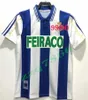 1999 2000 Deportivo de la Coruna Retro Fußball Jersey Depor Home Vintage Makaay Mauro Silva Fran Djalminha 95 Echte Zaragoza Nayim Aguado Classic Football Shirt