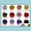 Loose Diamonds Jewelry 100Pcs/ Bag 3.5Mm Round Cut 5A Zircon Beads Gem Hig Quality Cubic Diy Vvs Gemstones Findings Wholesale 12 Colors Avai