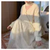 Skirts 2021 Spring Summer Korean Fashion Kawaii Firework Embroidered Mesh Skirt High Waist Long Pleated Jupe Femme Y905