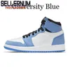 Con caja 2021 zapatos de baloncesto 4 4s White Oreo University Blue Jumpman 1 1S Hyper Royal Shadow Twist Mens Women Trainers Sneakers 36-47