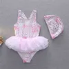 Летняя купальника One Piece Mermaid с шапкой Baby Girls Ballet Милая принцесса Юбка Multi Colors Beach Travel Купальники Детские Купальники G60F4RY