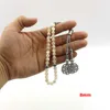 Natural White Shell Tasbih Muslim Bracelets 33 Prayer Beads Islamic Jewelry Fashion Accessories Misbaha Arabic Special Gift Beaded Strands