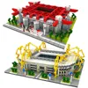 Mini Tuğla Yapı Taşları Elmas Bloklar Ünlü Mimari Futbol Futbol Sahası Futbol Kampı Nou Sinyal Lduna Parkı Çocuk Oyuncakları Y220214