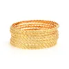8 stks Dubai Gold Bangle Ethiopian Bangle Armband Bangle Afrikaanse vrouwen Sieraden Goud Dubai Grote Cirkel Armbanden Armband Q0717