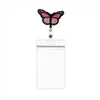 Butterfly Exhibition Card Case Holder Bank think Card Holders Card Student Bus Cards Bags Identity Badge With Black Retractable Reel