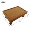 Jewelry Pouches, Bags Brown Velvet Ring Display Stand Bench Style Large Capacity Storage Organizer Tray Cufflinks Showcase