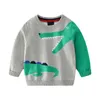 Cartoon Dinosaur Boys Sweaters Autumn Pullover Kids Toddler Boys Tops Y1024