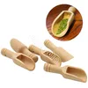 Mini Houten Scoops Bad Zout Poeder Detergent Poeders Lepel Snoep Wasserij Thee Koffie Lepels Eco Vriendelijk Hout Toy Scoop 3 * 1inch