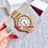 Ny MK3313 MK3312 MK3311 Lady Crystal Mother of Pearl Dial Rose Gold Armband Watch 3313 3312 3311281w
