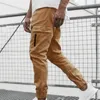 Erkek Pantolon Kargo Fermuar Tüm Maç Elastik Bel Derin Crotch Bahar Pantolon Okul Sonbahar