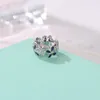 フィットPandora Charm Braceletヨーロッパシルバーチャームビーズピンクブルーバタフライフラワーエナメルディースネークチェーン用女性バングルネックレスジュエリー