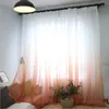 Gardin Gradient Färgtryck Voile Nordic Gray Window Modern Living Room Curtain Tulle Sheer Fabrics Rideaux Cortinas WP185F3 210712