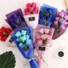 NEW!!! Creative 7 Small Bouquets of Rose Flower Simulation Soap Flower for Wedding Valentines Day Mothers Day Teachers Day Gift EE