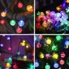 30 LED Solaire Alimenté Guirlande Lumineuse Boule De Cristal Multicolore Guirlande Lumineuse Extérieure Jardin Paysage Lampe Décoration Lumières De Noël 211018