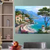 Paesaggio mediterraneo Paesaggio Paesaggio dipinti ad olio su tela per soggiorno Decorazione murale Modern Wall Art Immagini Handpainted Nessuna inquadro