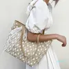 حقائب السهرة القش الكتف حمل للنساء حقيبة يد 2021 لينة الأزياء بولساس الأعلى مصمم بسيط الكورية الحياكة المرأة حقيبة الإناث