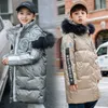 2021 Winter Parka For Girls -30 Degree Children Down Jacket Real fur Collar Boys Long Coat Ski Suit Thicken Kids Snowsuit 5-12Y H0909