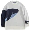 Men's Sweaters LACIBLE Whale Knitted Autumn Winter Sweater Pullover Men Women Jumpers Harajuku Knit Cotton Tops Man Streetwear