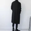 Разборчивая осенняя траншея пальто Мужчины повседневный поворотной воротник Корейский длинный траншеи пальто мужчины сплошные длинные пальто мужчины 211011