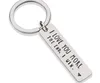 Party Favor Charm Key ring I LOVE YOU MORE THE END Letter Strip Metal Couple Keychain Keyring Holder Decor Valentine Day Gifts RRB13218