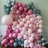 Party Decoration 134pcs Big Red Balloon Garland Pastel Pink Blue Rose Gold Foule Globos För Bröllop Födelsedag Baby Dusch År Inredning