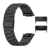 Ståladapteranslutning Klockband Fit 18mm bandkontakter Armband för FitBit Charge5 Laddning 5 Smart bärbara tillbehör