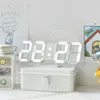 Nordic LED Digital väckarklocka Vägghängande klockor Datumtemperatur Display Automatisk bakgrundsbelysning Snooze Function Electronic Watch 210724