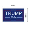 Trump Flag 2024 Valflagg Banner Donald Förvara Amerika Great igen Ivanka 150 * 90cm 12 stilar havet