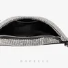 Waist Bags Y2K Retro Rock Street Crystal Leather Packs Bröstväska Kvinnors Moto Sparkle Fashion Unisex Crossbody Shoulder Luxury