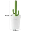 Badaccessoireset Toiletborstel Innovatief Dichtkop Plastic Schattig Cactus Lange steel Reinigingsreiniger voor thuis7143184