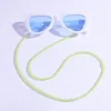 Marcos de gafas de sol 4 mm Gafas de piedra natural Cordones de cadena Correa de anteojos Cordón Máscaras antipérdida Lectura para mujeres Accesorios para el cuello
