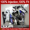 Injektionsform för SUZUKI GSXR 600 750 CC GSXR600 K1 01-03 Body 37No.42 GSXR750 GSXR-750 600CC 750cc 2001 2002 2003 GSXR-600 GSX-R750 01 02 03 OEM Fairing White Black Blk