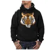 Herrtröjor tröjor tröjor män harjuku streetwear retro grafisk tryck hip hop djur tiger tryck pullover