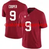 Szyte 2020 mężczyzn Kobiet Młodzieży # 9 Amari Cooper Alabama Red NCAA Jersey Piłka nożna Niestandardowy Numer Nazwa XS-5XL 6XL