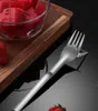 Vegetable Tools Multifunction 2 In 1 Stainless Steel Fruit Fork Watermelon Slicer Cutter Tableware Kitchen Gadgets CCA7293