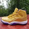 Basketball Shoes Sports Trainers Sneakers New Color 11S Gold Purple 11 Xi Wmns Jumpman 24 Des Chaussures Size 13