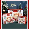 Noël emballage sacs autocollants ensemble noël neige noël papier sacs autocollant flocon de neige beau cadeau paquet sac décors
