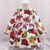 Bébé filles robe avec sac marque enfants robes d'automne pour filles vêtements floraux enfants robe de noël princesse robes F1205