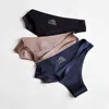 NXY SEXY SET BZEL Soild Women's Panties Comfort Silk Underkläder Sport Andningsbara Thongs Sexiga Underkläder Ladies Fashion G-Strängar Underbyxor 3PC 1127