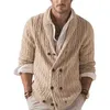 Heren Casual Lange Mouw Jassen Herfst Winter Mode Voor Mannen Gebreide Sweater Tops Slanke Solid Knoppen Vest Sweaters 211018