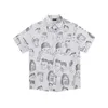 Print Casual Dames Shirt Oversize Zomer Mode Blouses Koreaanse kleding Hip-Hop Kleding Half Mouw Tuniek Vrouwelijk Losse 210529