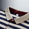 Men's Polos Striped Shirt Men Summer Short Sleeve Fashion Tees Tops Casual Male Plus Size 8XL High Quality HA200