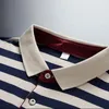 Мужская полосатая рубашка Polos Striped рубашка мужчины с коротким рукавом модные тройники топы повседневные мужчины плюс размер 8xL высокого качества HA200