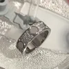 CAI Luxe Ring Womens Box Rvs Rose Gold Paar Zirkoon Sieraden Geschenken voor Vrouw Accessoires Groothandel